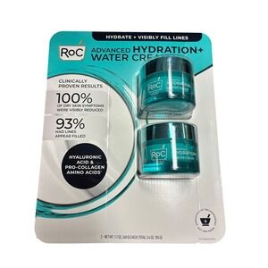 RoC Advanced Hydration Water Cream 2Pack 1.7 oz Each Hyaluronic Acid Anti-Aging
